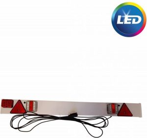 Complete kunststof lichtbalk voor aanhangers en trailers - 137 cm breed- 7 polig - 9 meter kabel-image