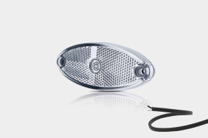 LED markeringslicht ovaal wit | 12-24v | 50cm. kabel-image